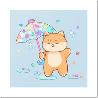 Shiba on Konpeito Rain Posters and Art